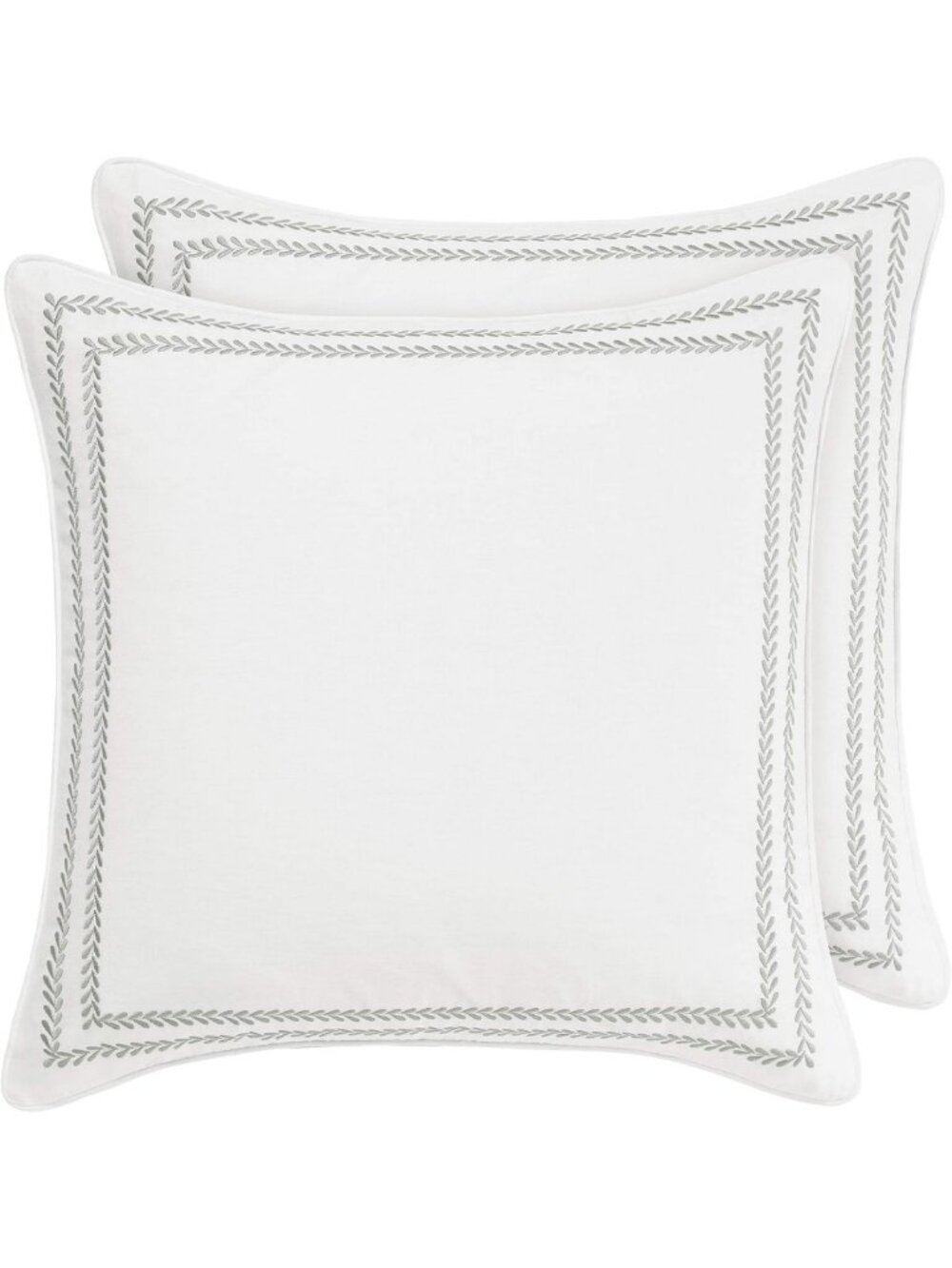 Cozy 2-Pack European Shams | 100% Cotton Euro Pillow Covers for Home Decor